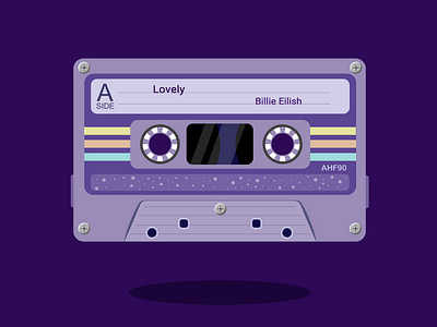 Purple cassette tape 2d 2d art cassette cassette design cassette player cassette tape cassettetape collection design flat illustration illustrator purple gradient tape tape design tape recorder tbt