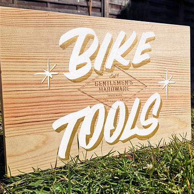 Bike Tools casual casual lettering customlettering font handlettering handmadefont illustration lettering paint texture textures type typography