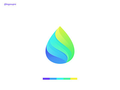 Drop with gradient app brand and identity branding design icon illustration logo minimal vector web