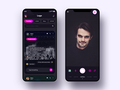 Live Chatting App UI chatting app dark mode live chatting