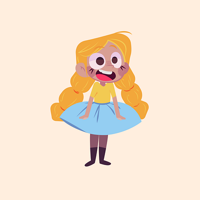 Evie cildren´s book blue character character design child childhood children book illustration childrens childrens book childrens illustration fun girl happy kid yellow