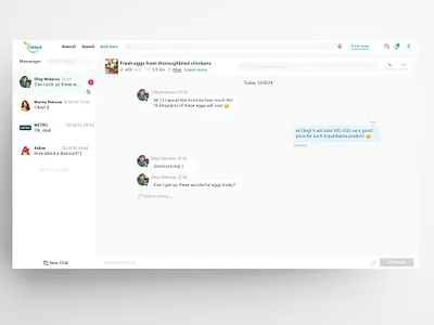 Messenger UI | Smotrow Design chat chat app chatbot chatting dialog e comerce e commerce e commerce app e commerce shop message message app messages messaging messenger platform platform design ui ui ux uidesign uiux