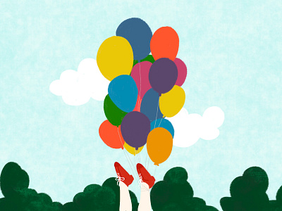 Raise me up balloon childrens book childrens illustration colour design digital art drawing illustration illustrator