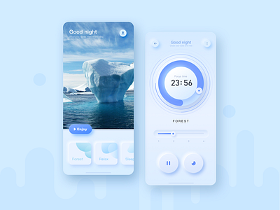 A Relaxing App app neumorphism ui