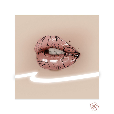 Lip art digital art drawing illustration illustration art imagination
