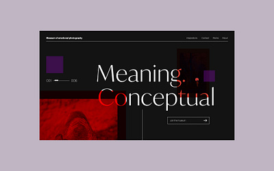 Museum of emotional photography art concept headline interaction design modernism museum photography ui ux web webite