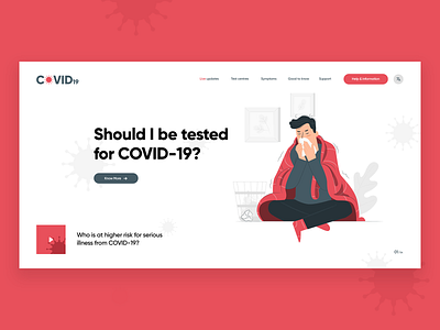 COVID-19 Hero Section advertising agency branding covid19 digital marketing agency graphic design social media ui design