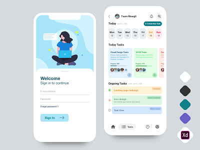 Task Management System App create task manage tasks mobile app mobile app design mobile ui product designer project management task management task management app task management system task manager team management uitrends uiux userinterface