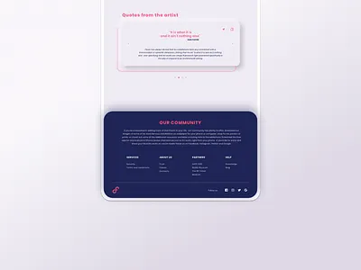 Footer layout design artist blue clean color palette dashboard default design desktop footer graphic design icons layout logo neumorphism simple ui ux web design website