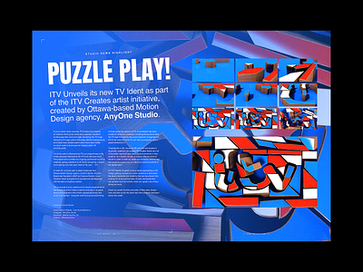 Puzzle Play! - Editorial Spread art design editorial editorial art editorial design experiment graphic design illustration illustrator layout layout design motion motion design poster story board typography vector