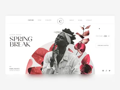 Spring Break & Stern Traits - Justin Essah code coded interaction interactive javascript layout photography pixi slider type typography ui uidesign web webgl website