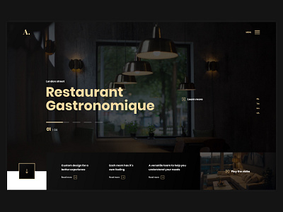 Architect Agency Website black design gold minimalist restauration sans serif font sansserif ui webdesign webdesign inspiration yellow