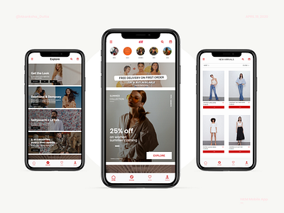 H&M Mobile App - UI adobexd dribbble fashion app figma figma design mobile app mobile app design online shop online shopping online store shopping app ui design uiux user interface design web design