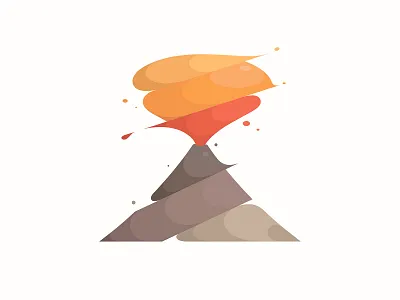 volcano illustration volcano