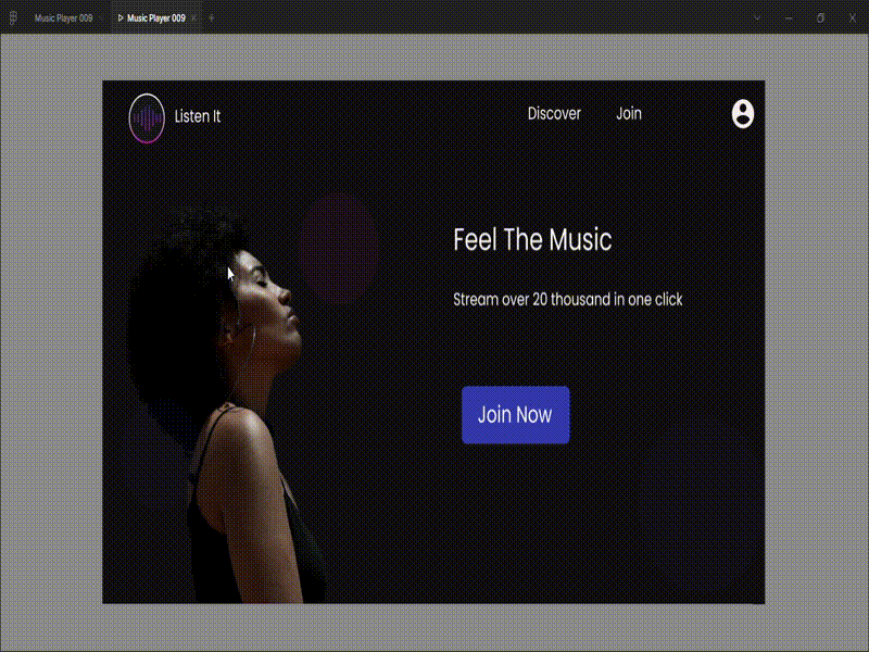 Music Player 009 009 dailyui