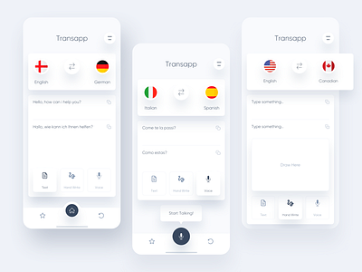 Translate App concept app apple application clean dribbble best shot illustration ios ios app design iphone language minimal mobile mobile app mobile app design mobile design mobile ui translate typography ui ux