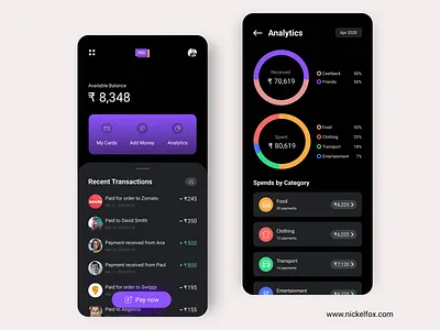 Pro Wallet App banking app business clean color design figma icon interface layout logo minimal mobile payment transaction trending typography ui ui design ux visual design