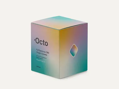 OCTO CBD Capsules box design brand identity branding cannabis cbd cbd logo cbd packaging cosmetic logo gradient label design layoutdesign logo logo design packaging typography wellness