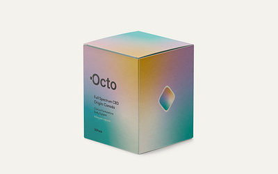 OCTO CBD Capsules box design brand identity branding cannabis cbd cbd logo cbd packaging cosmetic logo gradient label design layoutdesign logo logo design packaging typography wellness