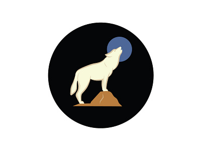 Lyons Dribbble 2020 animal branding design illustration lyons moon night sky travel vector vintage wolf