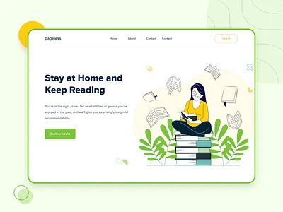 Book Reading Website's Header Design book debut graphicdesign hello dribbble psd template store trend uidesign webdesign