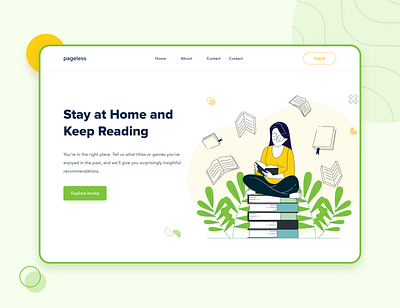 Book Reading Website's Header Design book debut graphicdesign hello dribbble psd template store trend uidesign webdesign