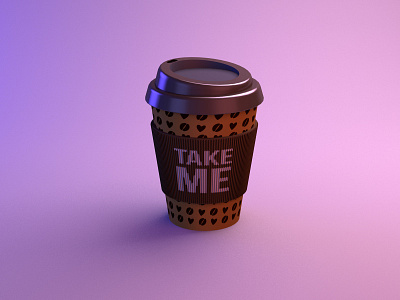 Takeaway Coffee Cup branding c4d c4dart cinema 4d coffee coffee cup coffee illustration coffee logo drink illustration pattern real realistic 3d realistic mockup render render 3d rendered rendering takeaway taste