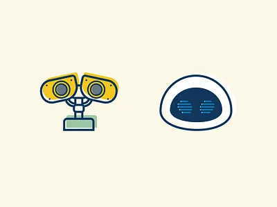 WALL·E Icons disney icon icon design iconography icons illustration logo logodesign logotype pixar robot robots