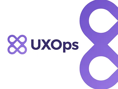 UXOps - Logo Design Concept brand identity branding customer for sale unused buy gradient icon identity identity design identity designer infinite infinite loop logo logo design logo designer logotype media tech digital product team project smart design user research x logo letter