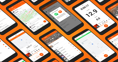 Strava - Integration with Spotify app clean design flat interactiondesign minimalistic portfolio product design strava ui ux