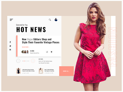 Fashion Concept Web Layout adobe xd branding design photoshop typography webdesign
