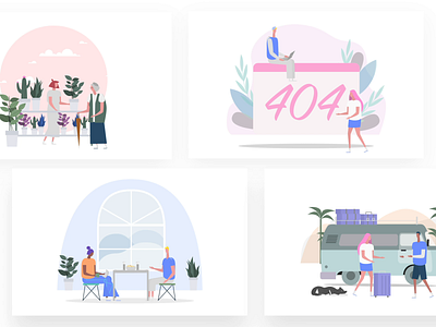 New illustration on our platform 404 animation btrip building composition fithess flat flowers food illustration illustrations illustrator itg itg.digital music people sport vector woman