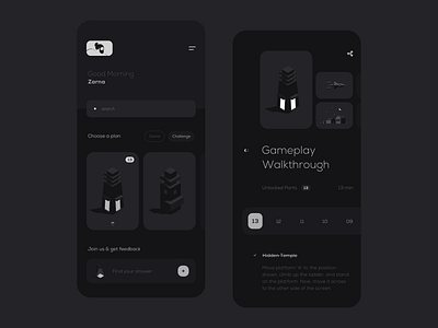 Walkthrough guide account app application clean dailyui dark design ios mobile profile ui user user interface ux