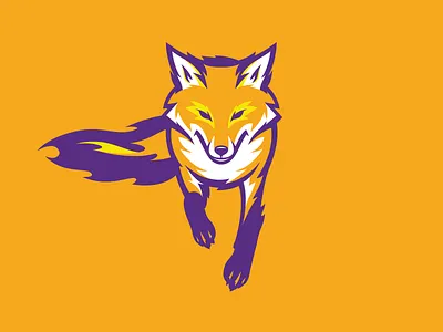 Knox Prairie Fire Logo college fire fox fox logo logo design sports university logo