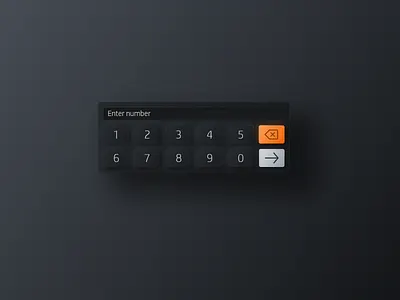 Numpad Neumorphism Dark contemporary control panel dark dark mode design keypad neumorphism numpad printer skeuomorph app visual design