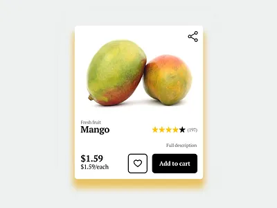 DailyUI #012 Quick Look for E-Commerce Shop (Single Item) 012 add to cart black white challenge dailyui delivery app design ecommerce app food app grocery app mobile popup quick serif sketch ui ux
