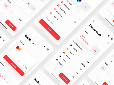 Vault Option - Online Banking Mobile Application app application bank banking credit card dashboad interface mobile payment vault