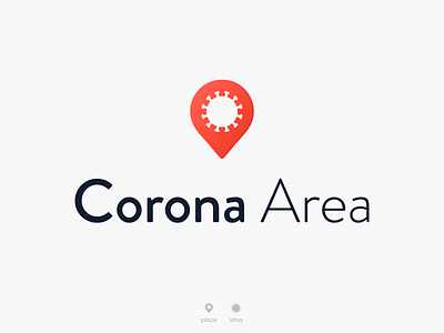 Corona Area | Logotype area brand design branding corona coronavirus creative design identity logo logo design logo design concept logo mark logos logotype logotype design place red smart logo smart logos virus