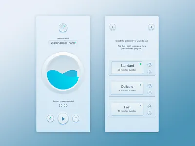 Wash app UI design app design ui ux