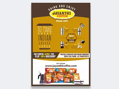 Jayanthi Coffee Magazine design design illustration typography vector