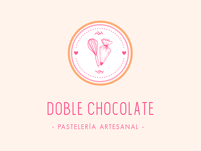 Logo :: Doble Chocolate Pastelería Artesanal adobe illustrator branding design diseño de logo diseño grafico graphic design logo logodesign logofolio logos patisserie vector