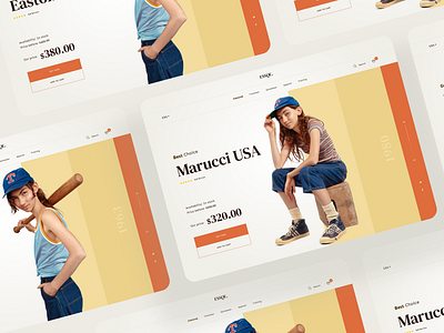 Essqe - Header baseball concept design system header homepage landing page shop ui website