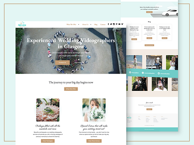 4Ever Wedding Films - Web Design & Development branding design graphic design interface photographer typography ui ux videographer web web design webflow website wedding weddings