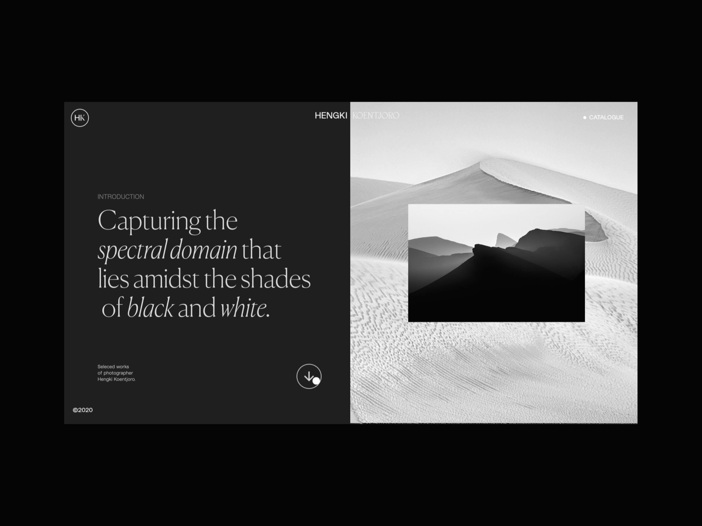 Example of Photographer Portfolio Interactions