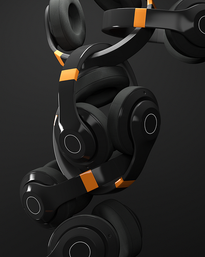 Headphones 3d c4d cinema4d design redshift