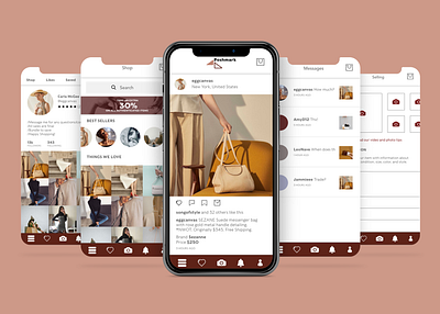 Daily UI #006 - Poshmark App Redesign adobe xd adobexd app app screens dailuui design ecommerce app mobile app design mobile design mobile ui poshmark rebrand redesign shopping shopping app ui