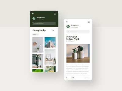 Portfolio App app application clean app layout minimalist modern app ui ui design uiux ux design