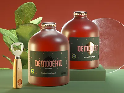 Demodern Beers 3d beer c4d illustration