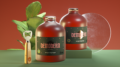 Demodern Beers 3d beer c4d illustration