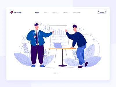 Financial 01 bank blue clean data financial graphics home illustration office page web